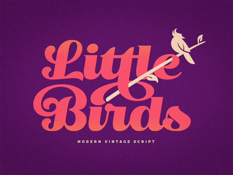 little bird free vintage script font