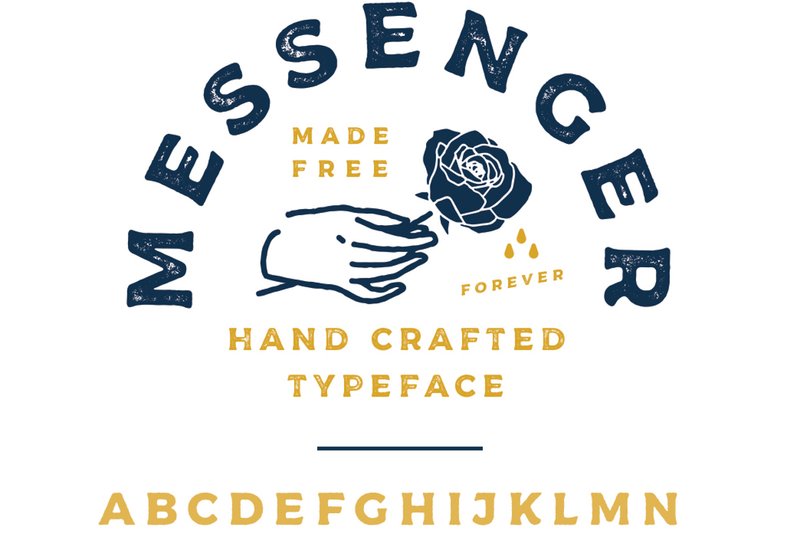 messenger free vintage font