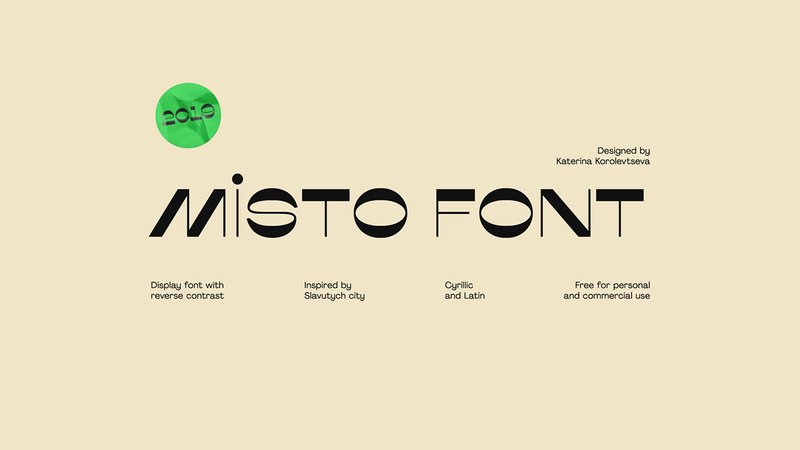 misto free cool font