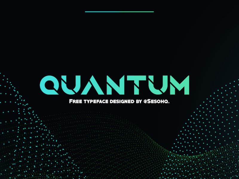 quantum free futuristic font