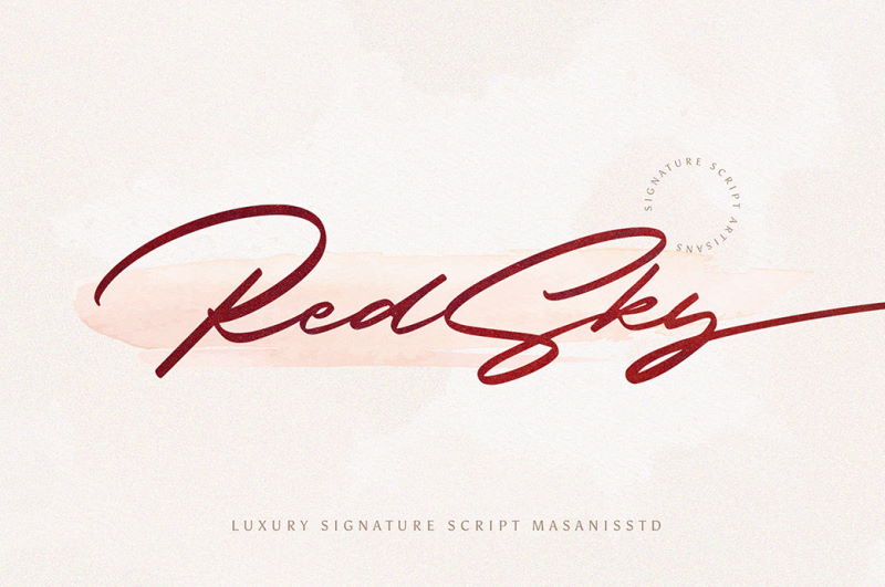 redsky free signature script font