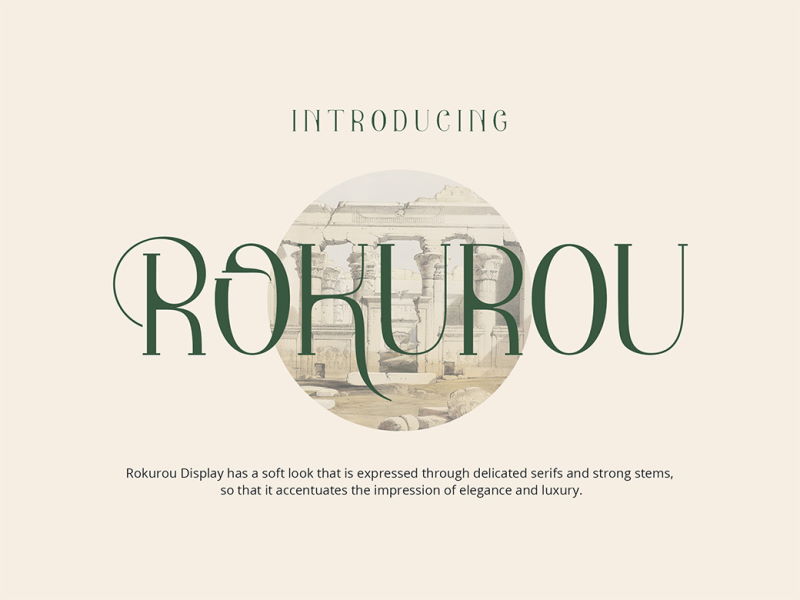 rokurou free display font