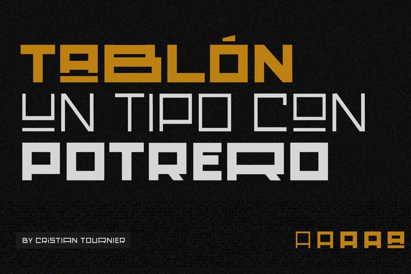 tablon free geometric typeface