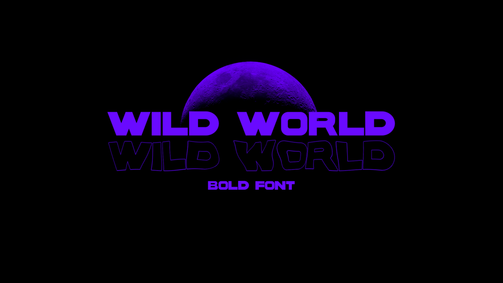 wild world free bold font