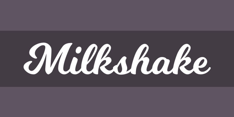 milkshake free script font