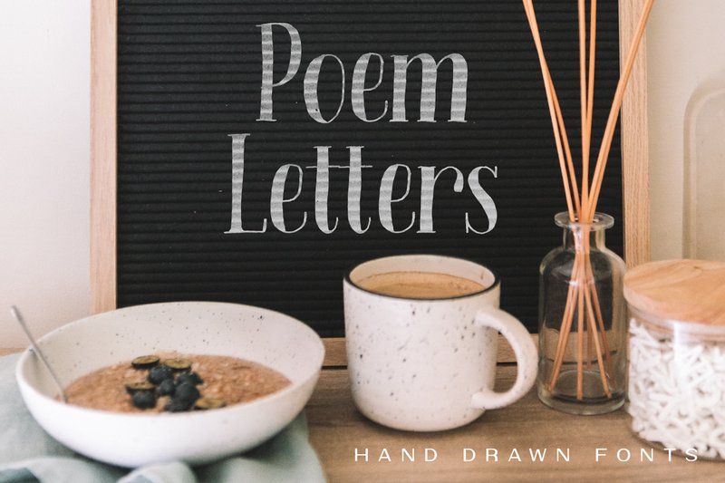 poem letters free handwritten serif font