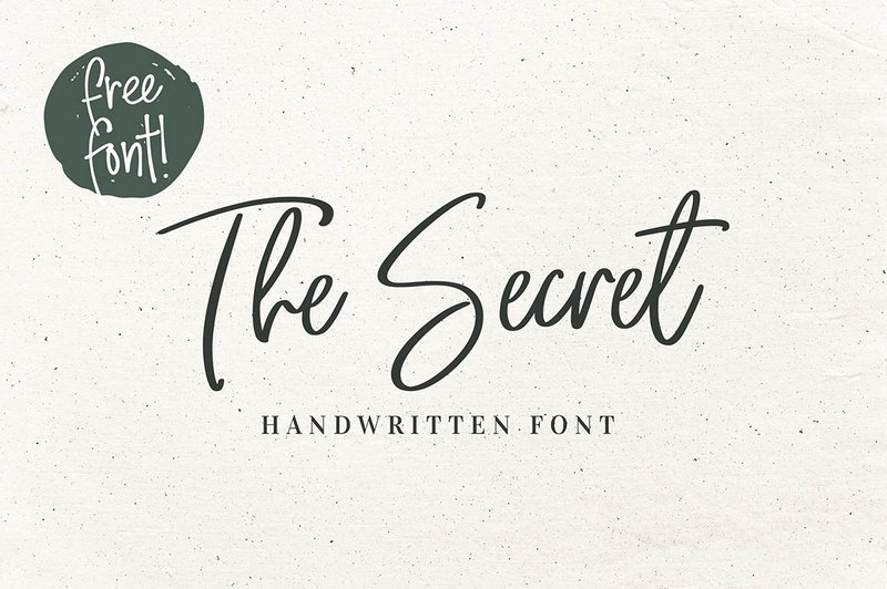 the secret free valentine handwritten font