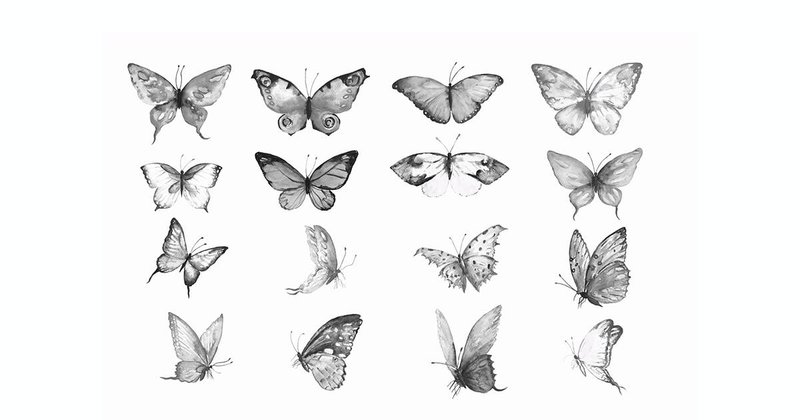 Photoshop Brush Watercolor Butterflies