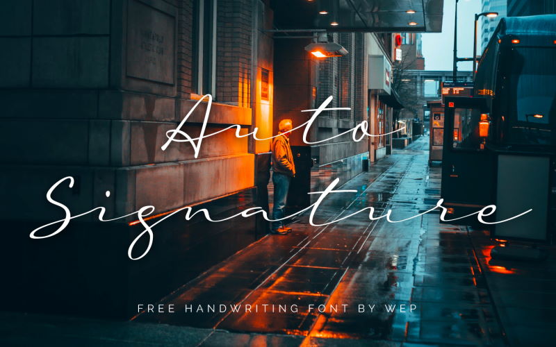 auto signature free logo font