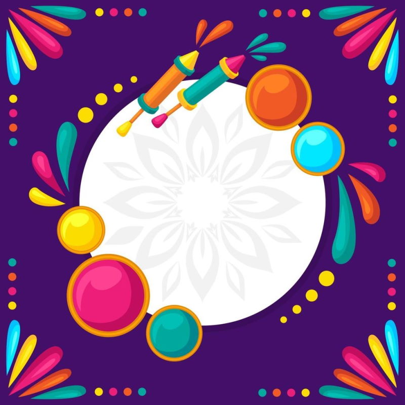 colorful holi background flat design