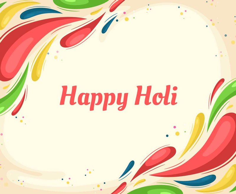 colorful holi festival background vector