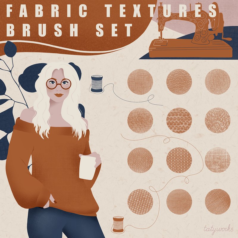 free procreate brushes fabric