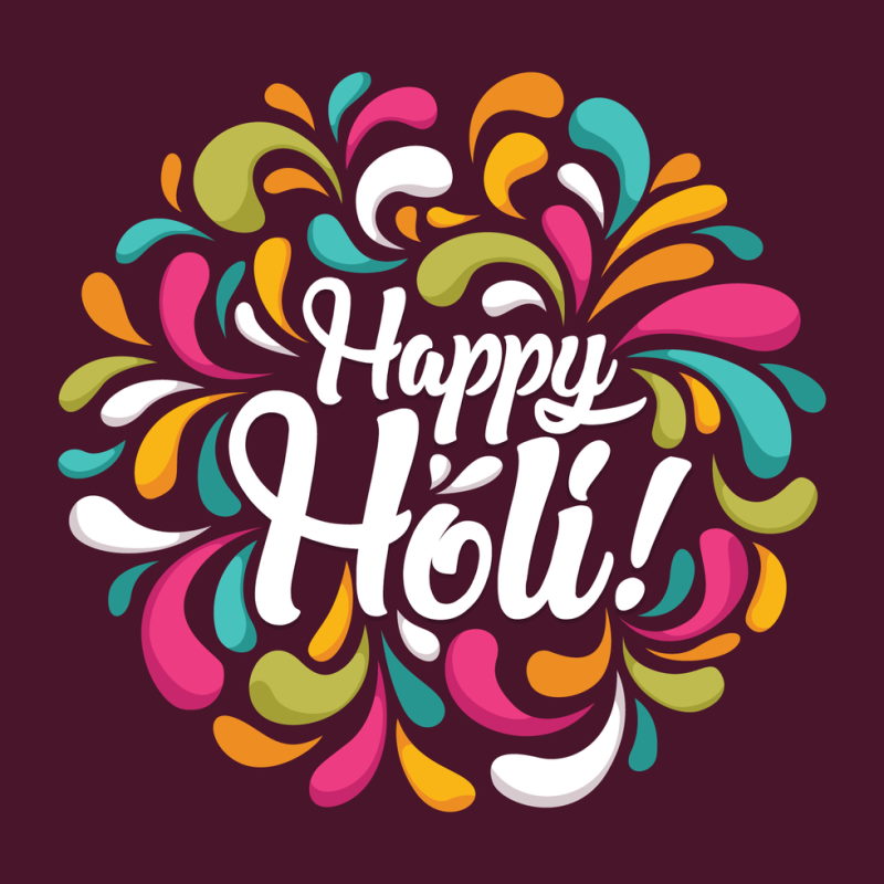 happy holi greeting free vector