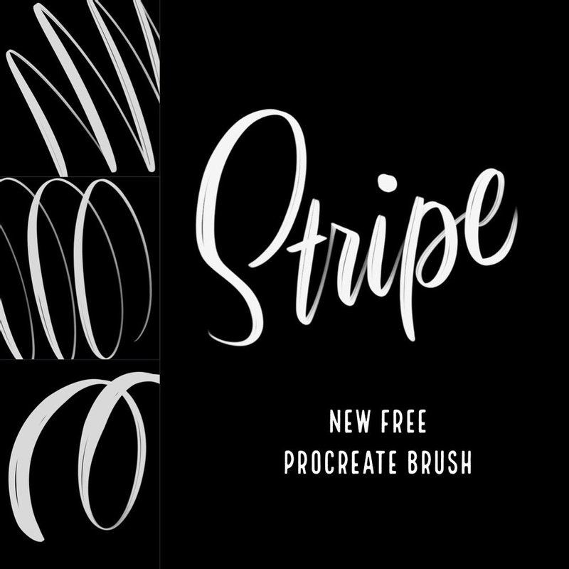 stripe free lettering brush procreate