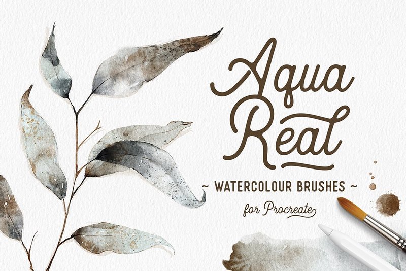 aquareal procreate watercolor brush set