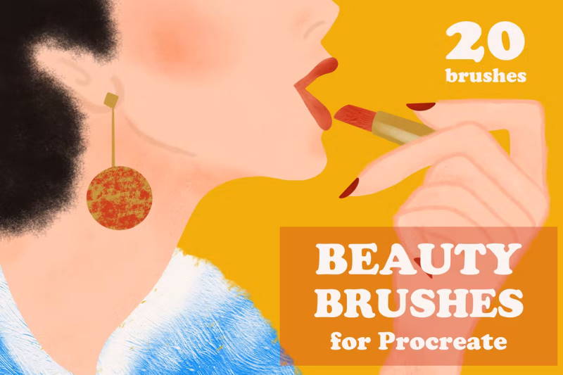 beauty brushes procreate