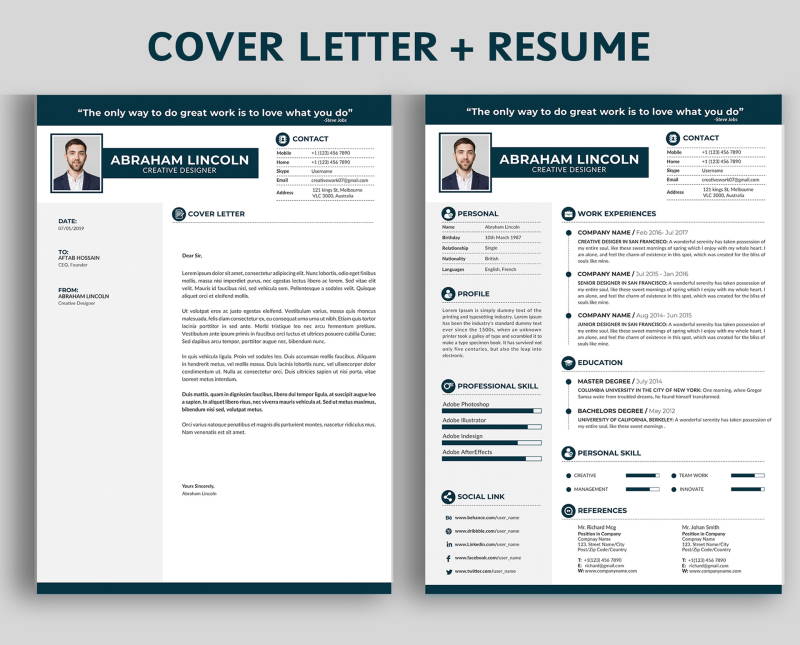 free resume cover letter template