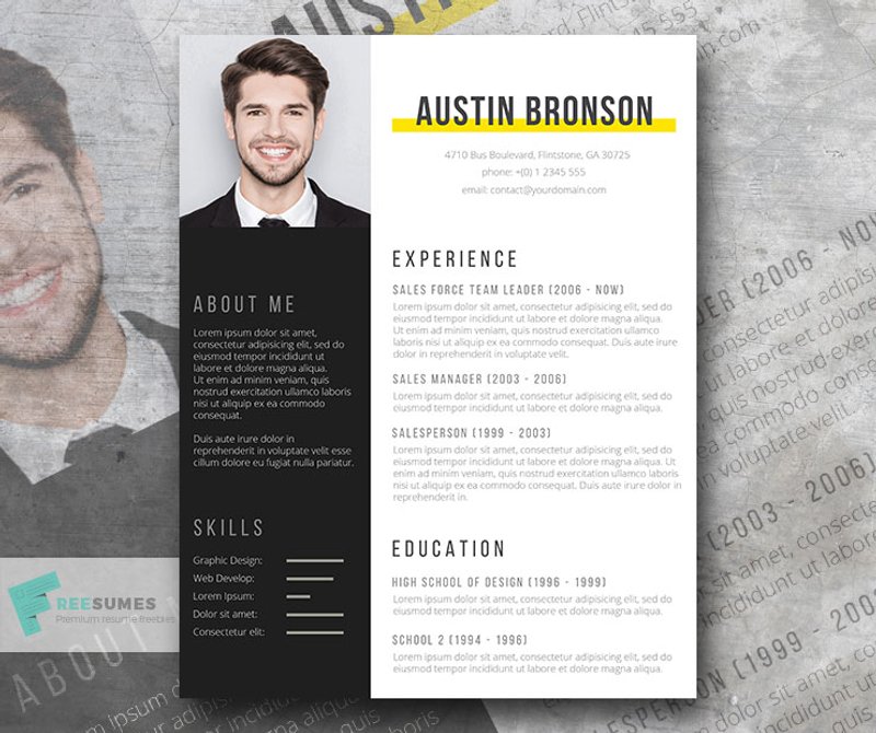 free resume template word docx