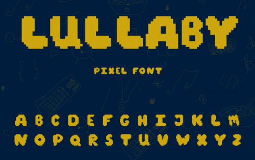 lullaby free pixel font