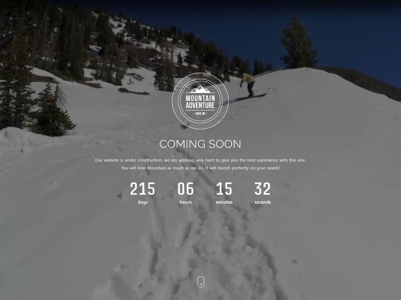 mountain minimal html coming soon