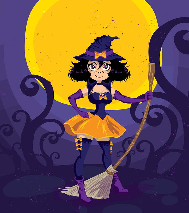 free halloween background witch