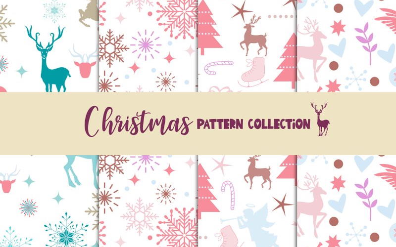 free pastel christmas patterns