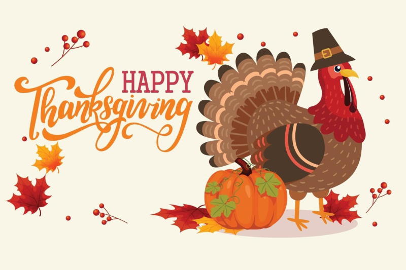 free thanksgiving greeting card template vector