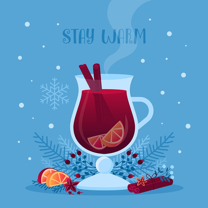 holiday beverage vector