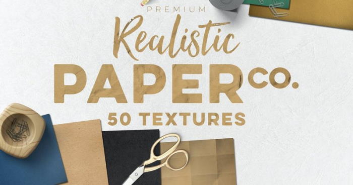 realistic paper textures set