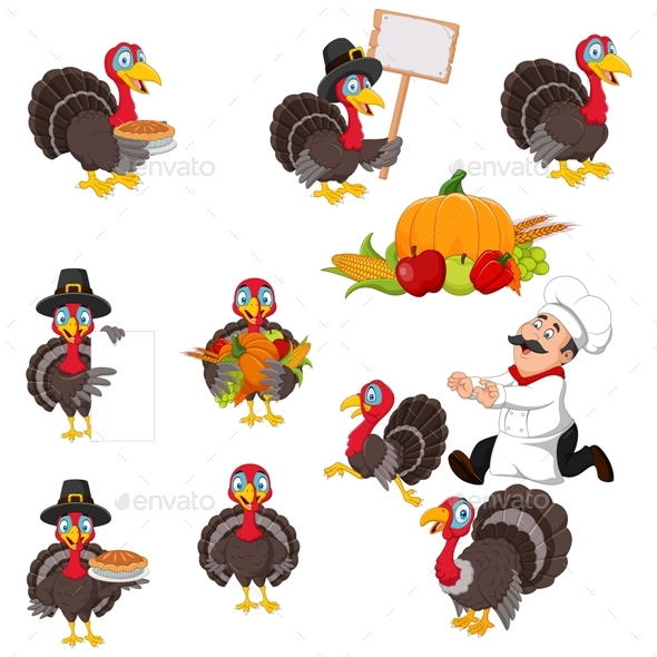 thanksgiving cartoon turkeys