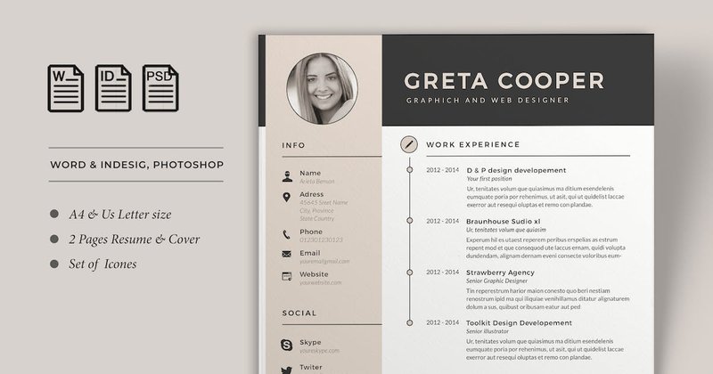 clean word cv resume