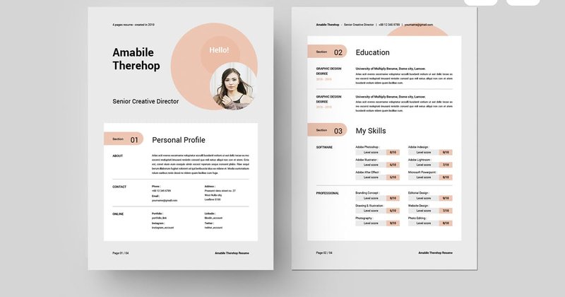 creative word resume template