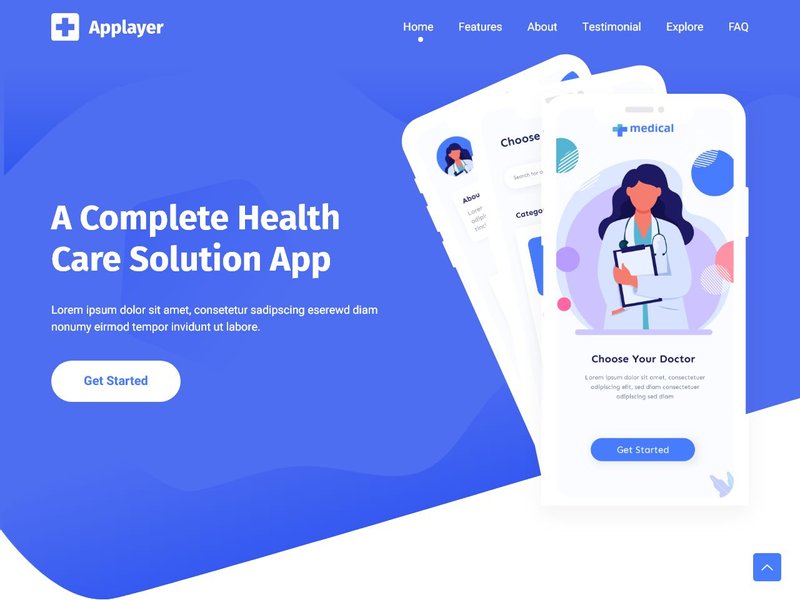 app layer free medical app landing