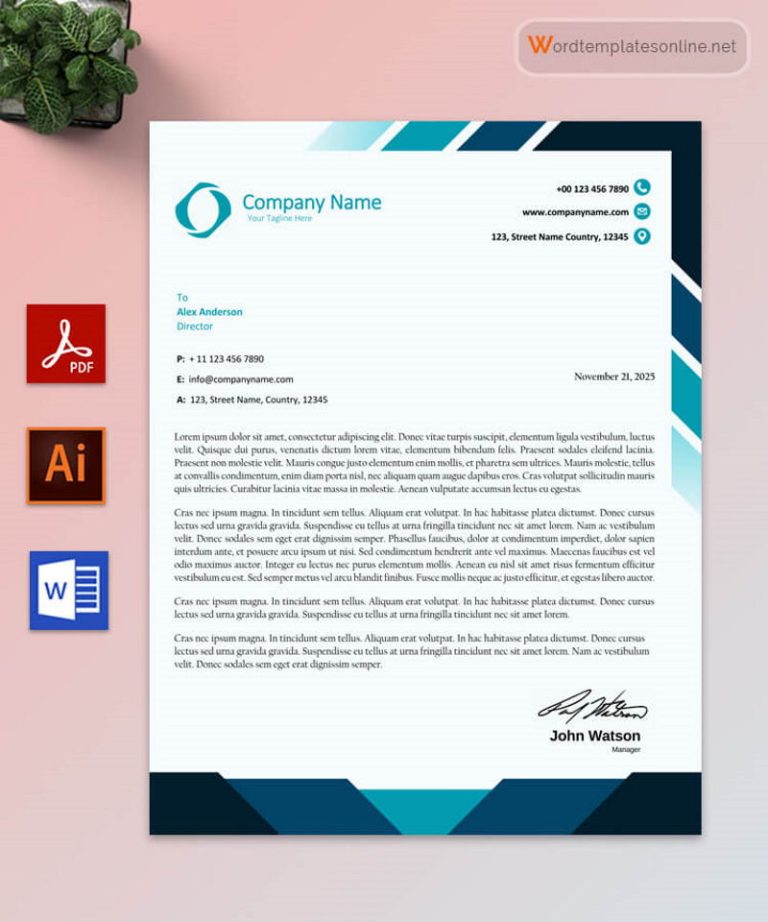 25 Free Business Letterhead Templates Word Ai Super Dev Resources 8647