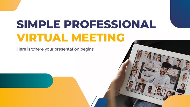 simple professional virtual meeting powerpoint