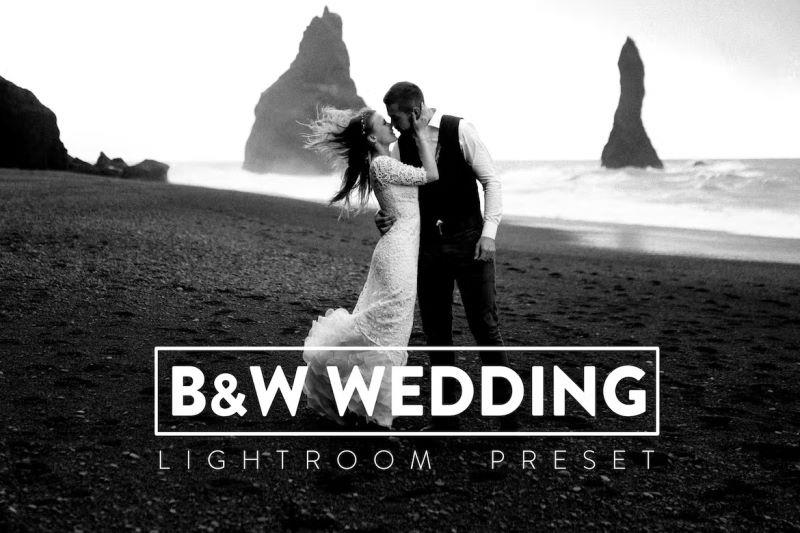 black white wedding lightroom preset