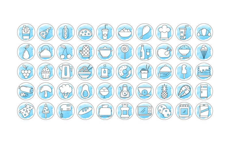 cooking instagram highlight icons