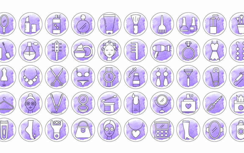 free beauty instagram highlight icon set