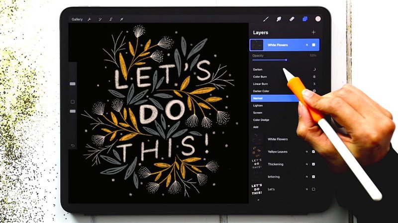 lettering art in procreate tutorial