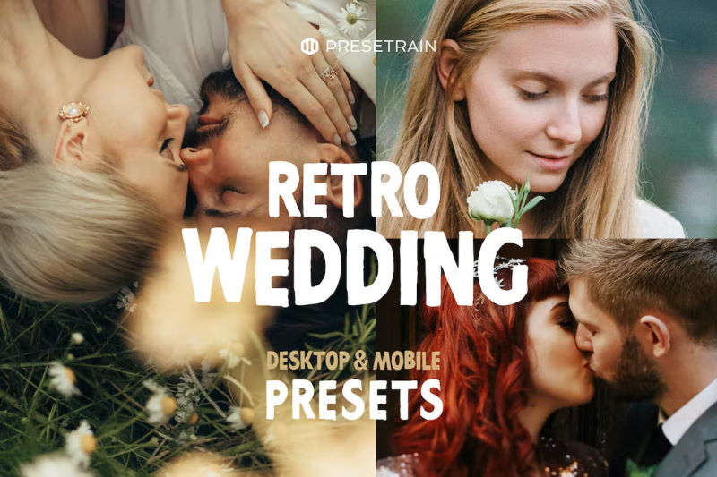 retro wedding presets