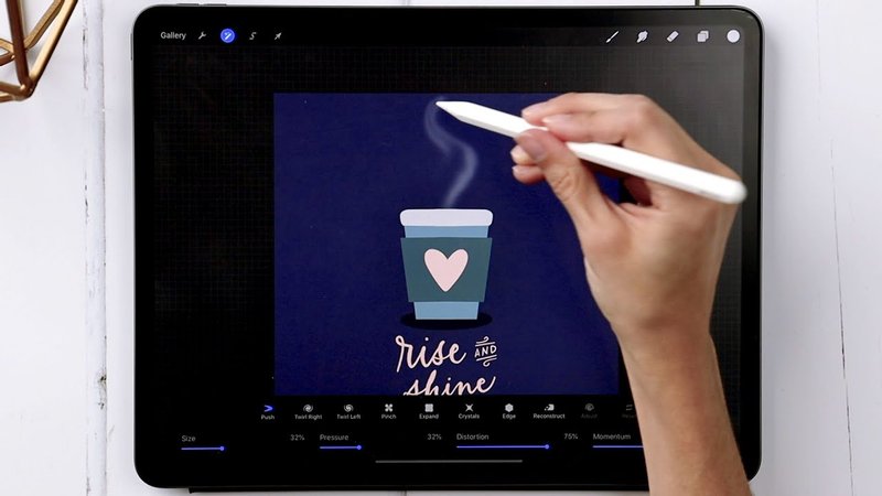 steaming coffee animation procreate tutorial