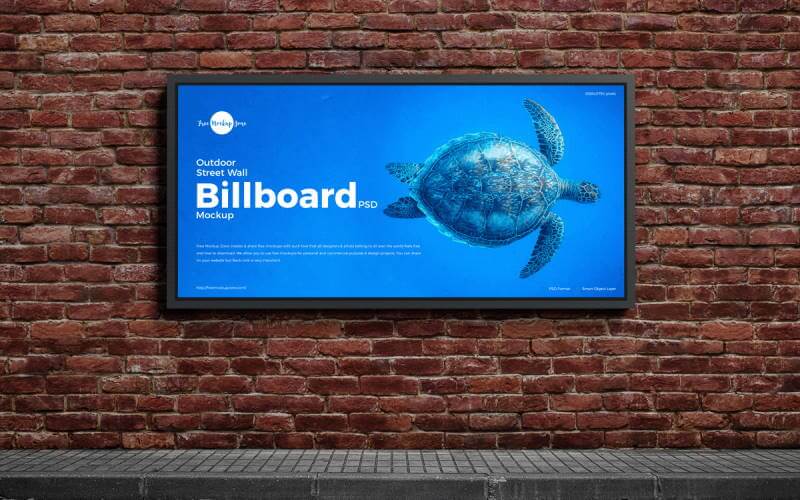 billboard on street wall mockup free