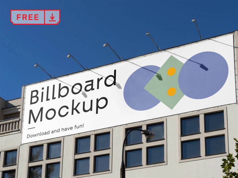 billboard on the building mockup