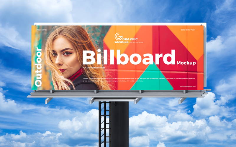 free billboard sky mockup