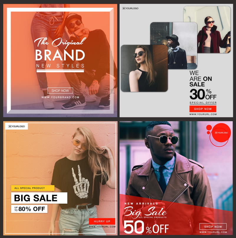 free instagram sale banners psd