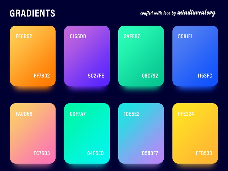 gradient palettes freebie psd