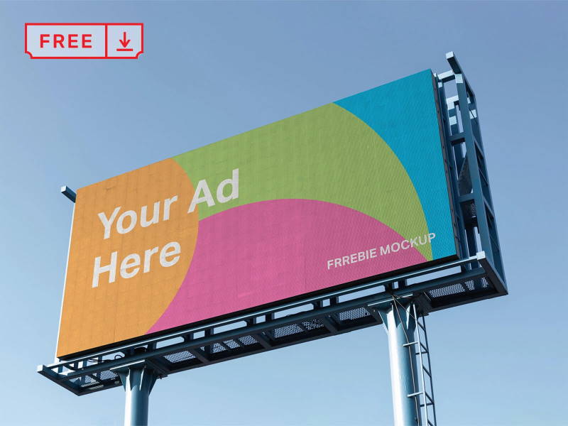 photo realistic billboard psd mockup