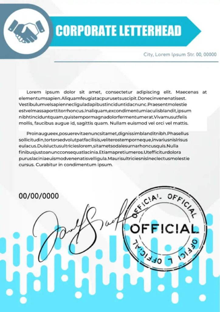 Corporate Letterhead Template