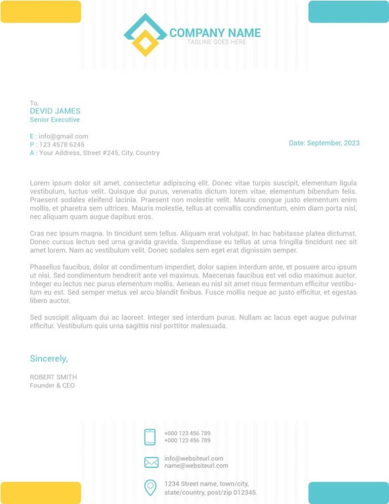 free geosleek corporate letterhead word