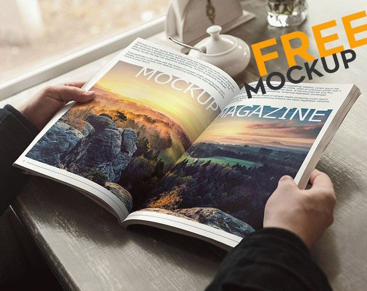 free magazine psd mockups